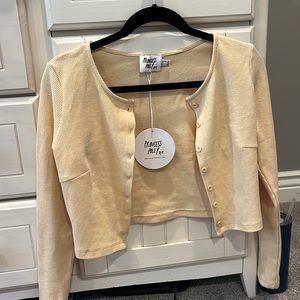 NWT Princess Polly Yellow Cardigan